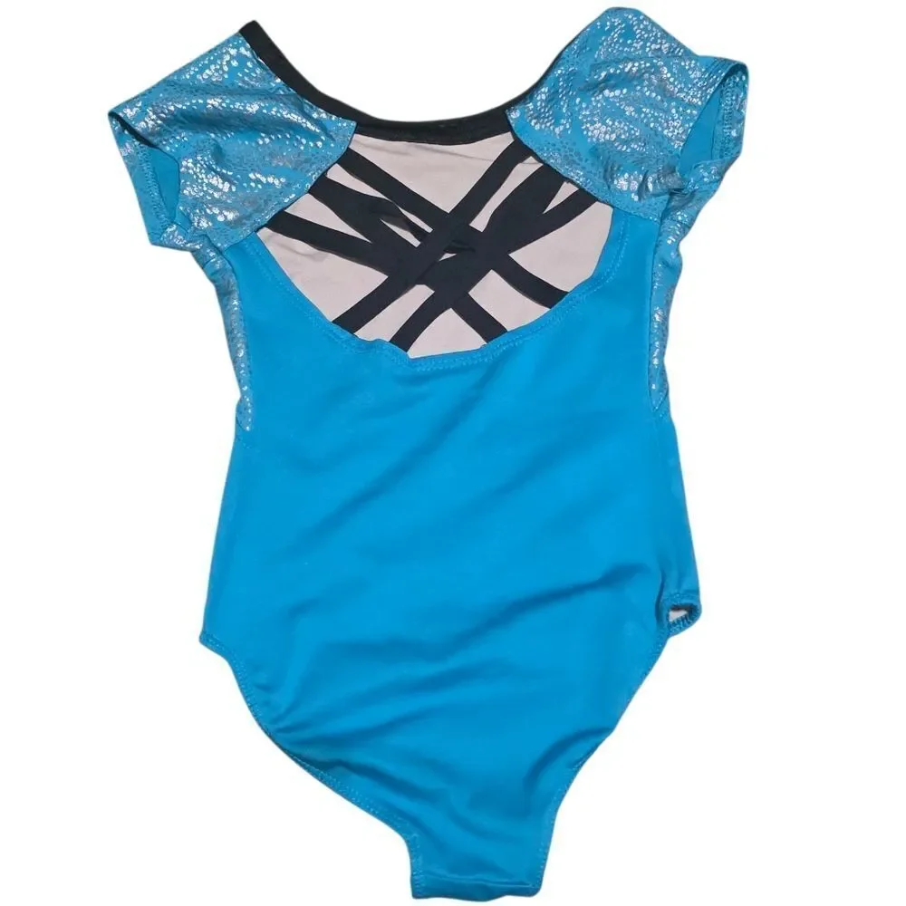 Future Star Bundle Of Purple And Blue Leotards With Strappy Backs